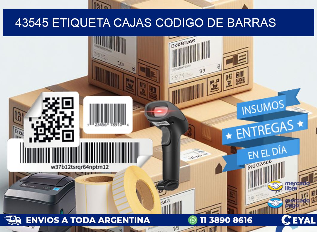 43545 etiqueta cajas codigo de barras