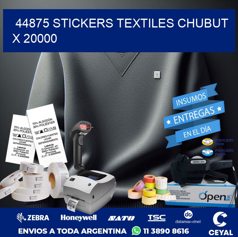 44875 STICKERS TEXTILES CHUBUT X 20000