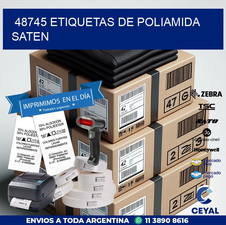 48745 ETIQUETAS DE POLIAMIDA SATEN