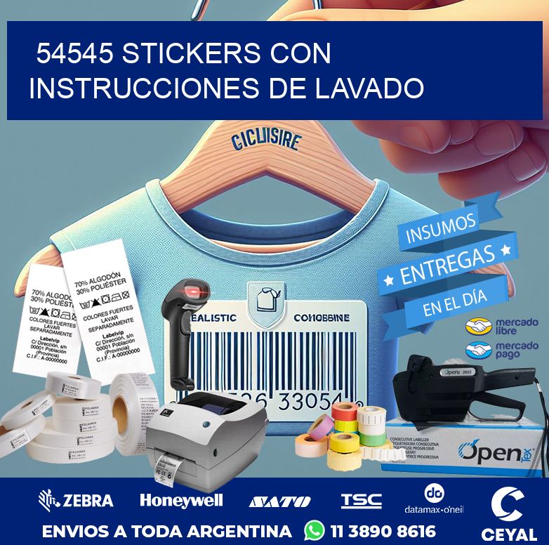 54545 STICKERS CON INSTRUCCIONES DE LAVADO