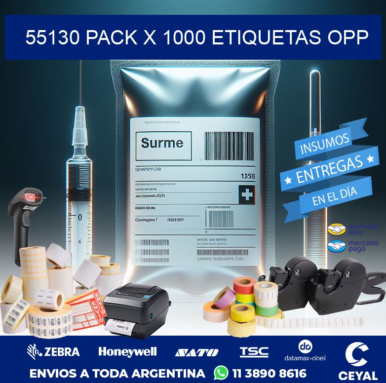 55130 PACK X 1000 ETIQUETAS OPP