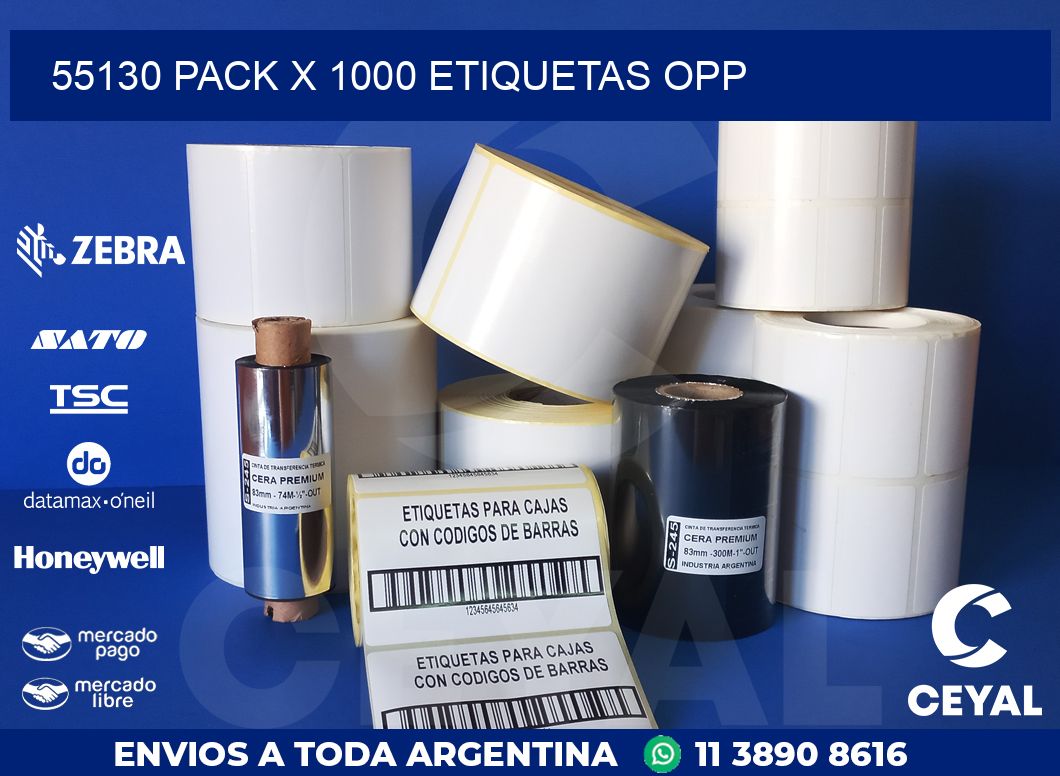 55130 PACK X 1000 ETIQUETAS OPP