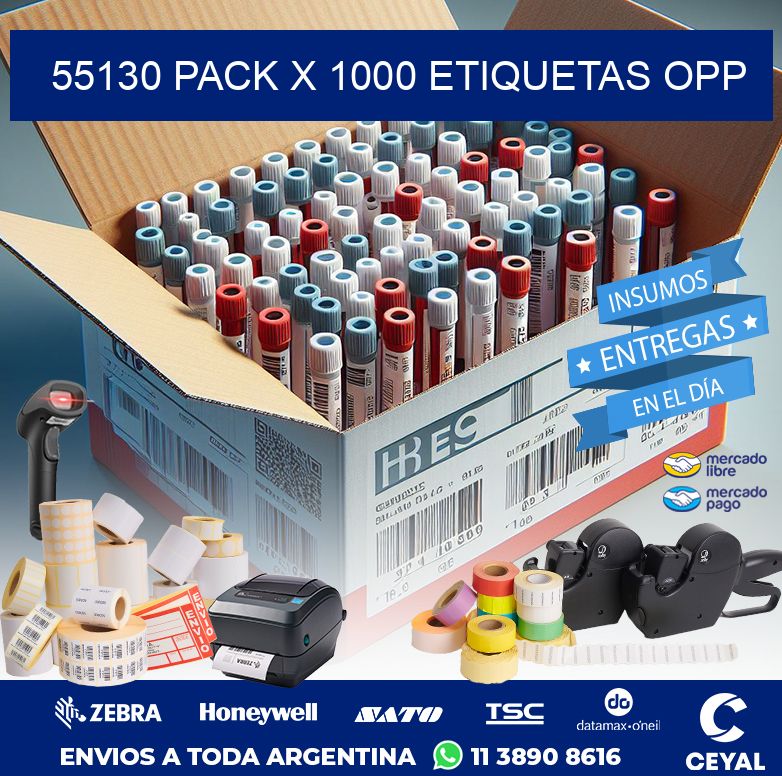 55130 PACK X 1000 ETIQUETAS OPP