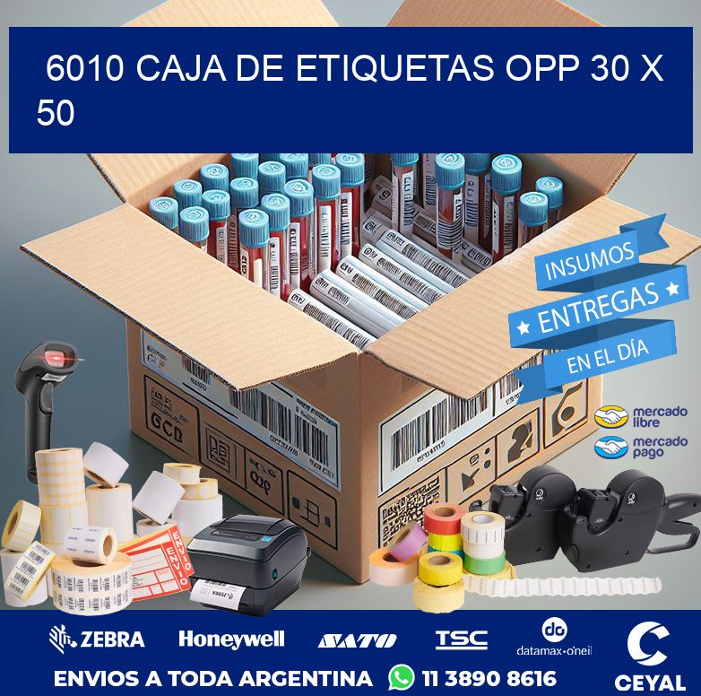 6010 CAJA DE ETIQUETAS OPP 30 X 50