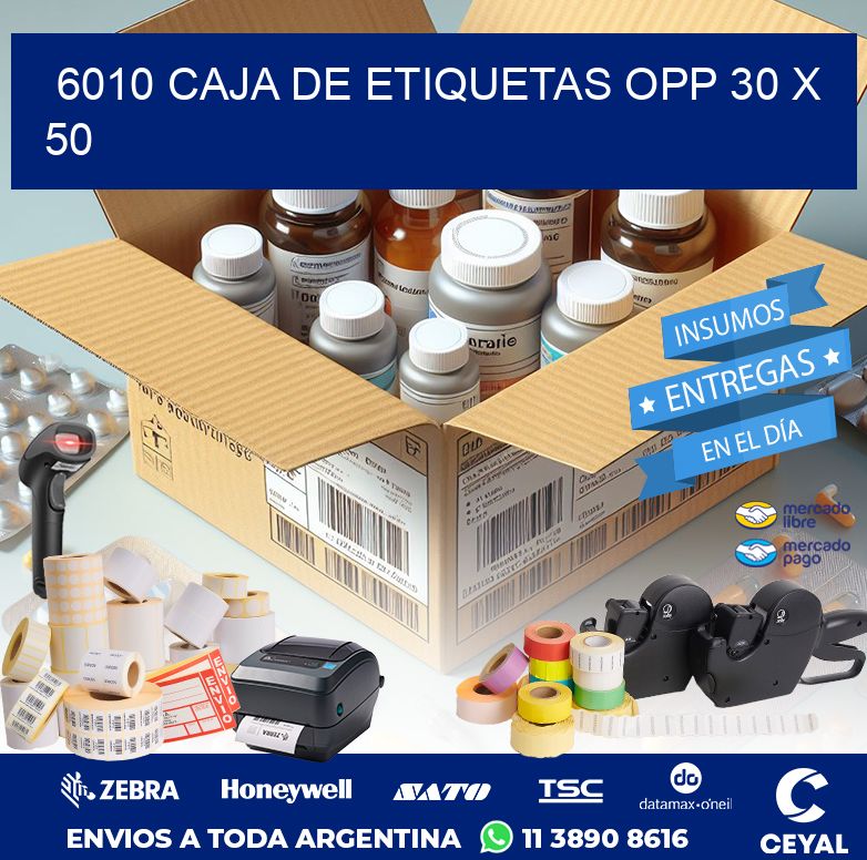 6010 CAJA DE ETIQUETAS OPP 30 X 50