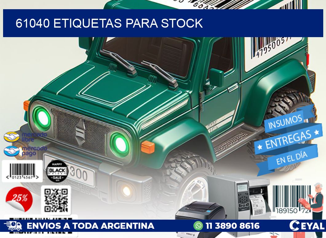 61040 ETIQUETAS PARA STOCK