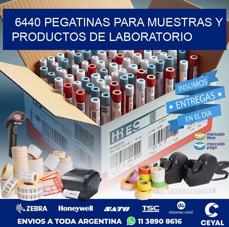 6440 PEGATINAS PARA MUESTRAS Y PRODUCTOS DE LABORATORIO
