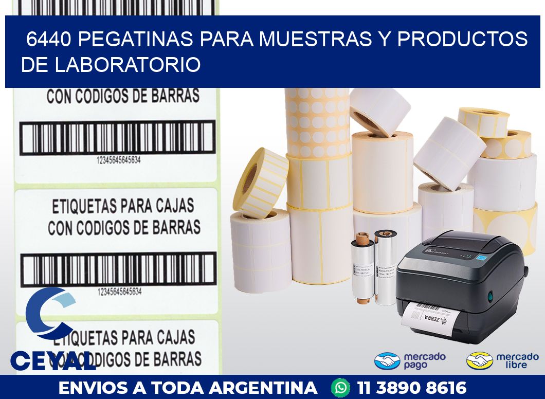 6440 PEGATINAS PARA MUESTRAS Y PRODUCTOS DE LABORATORIO