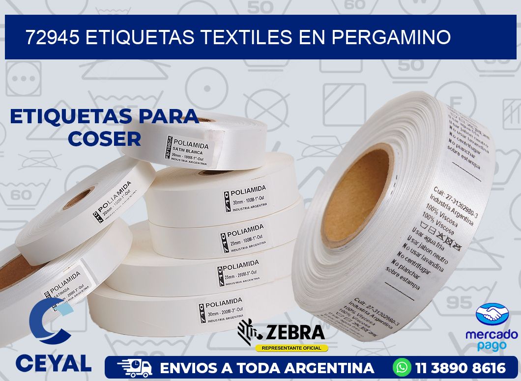 72945 ETIQUETAS TEXTILES EN PERGAMINO