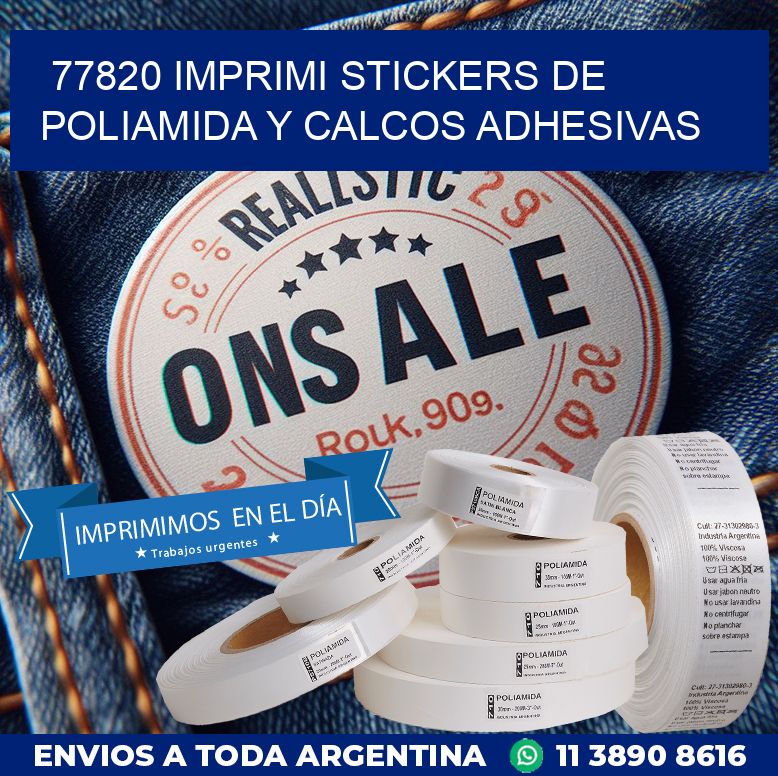 77820 IMPRIMI STICKERS DE POLIAMIDA Y CALCOS ADHESIVAS