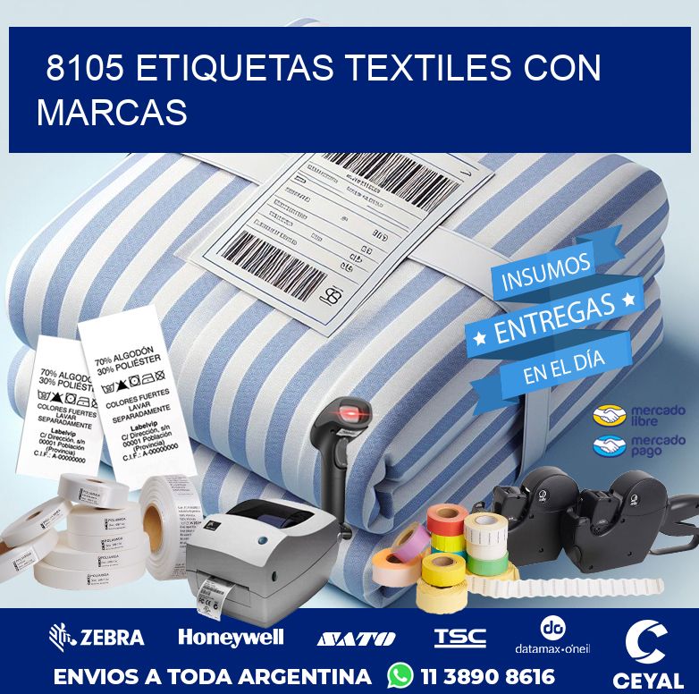 8105 ETIQUETAS TEXTILES CON MARCAS