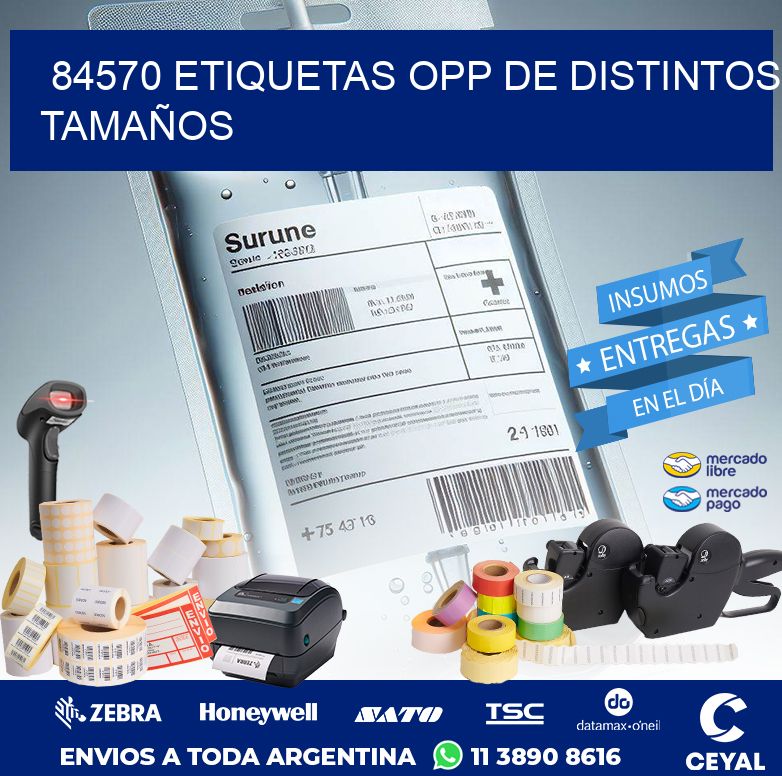 84570 ETIQUETAS OPP DE DISTINTOS TAMAÑOS