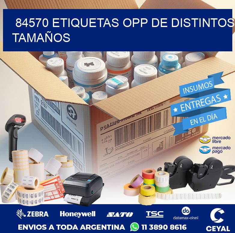 84570 ETIQUETAS OPP DE DISTINTOS TAMAÑOS