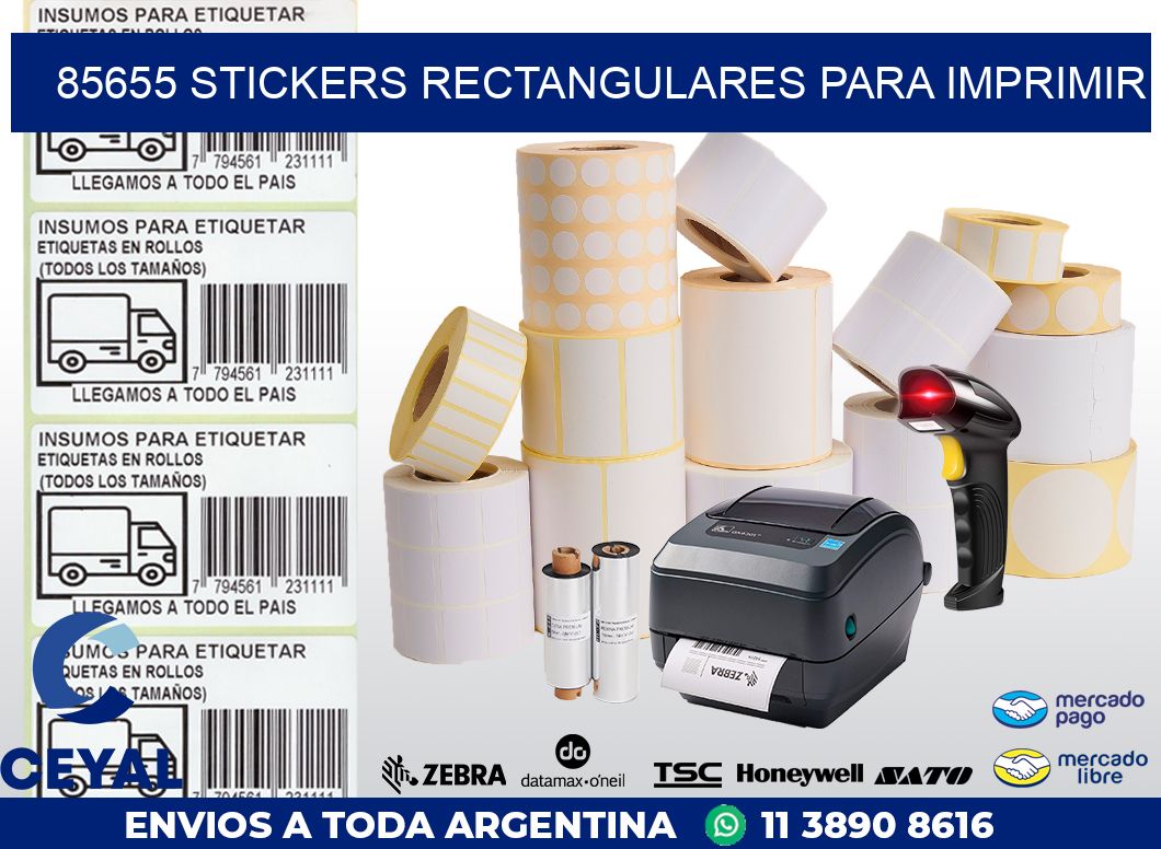 85655 Stickers rectangulares para imprimir