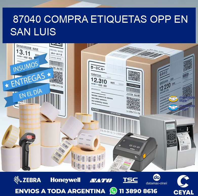 87040 COMPRA ETIQUETAS OPP EN SAN LUIS