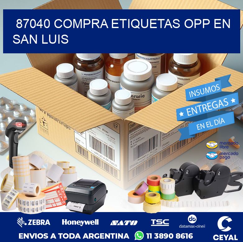 87040 COMPRA ETIQUETAS OPP EN SAN LUIS