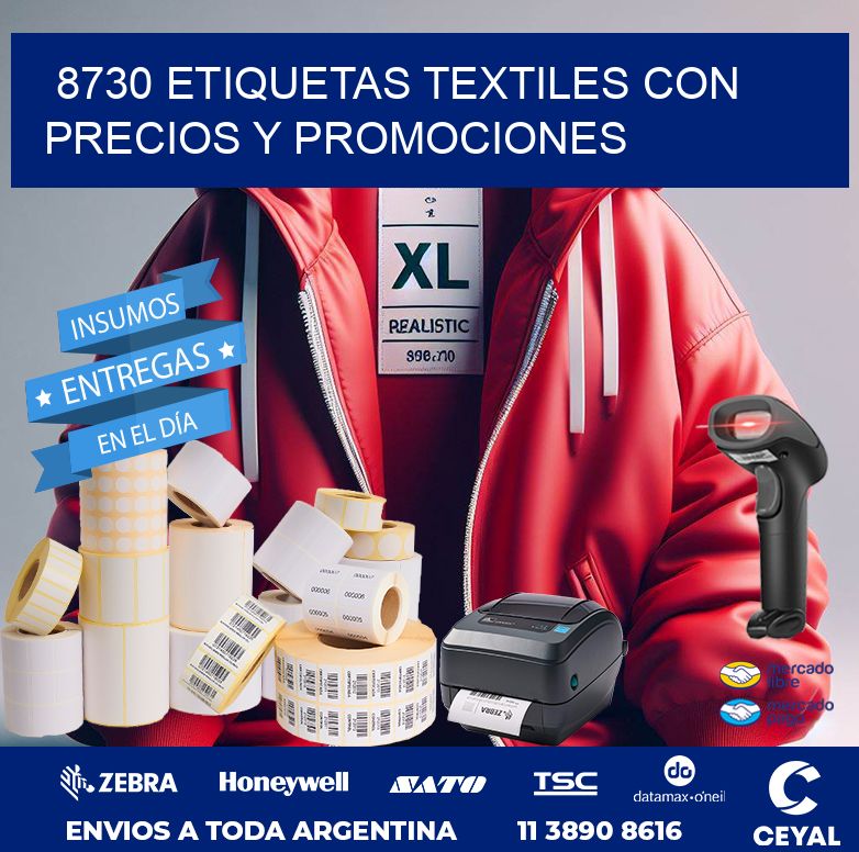 8730 ETIQUETAS TEXTILES CON PRECIOS Y PROMOCIONES