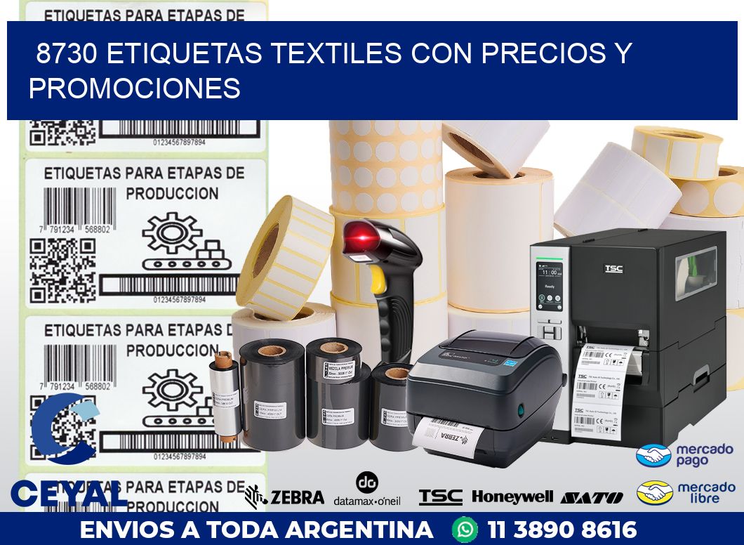 8730 ETIQUETAS TEXTILES CON PRECIOS Y PROMOCIONES
