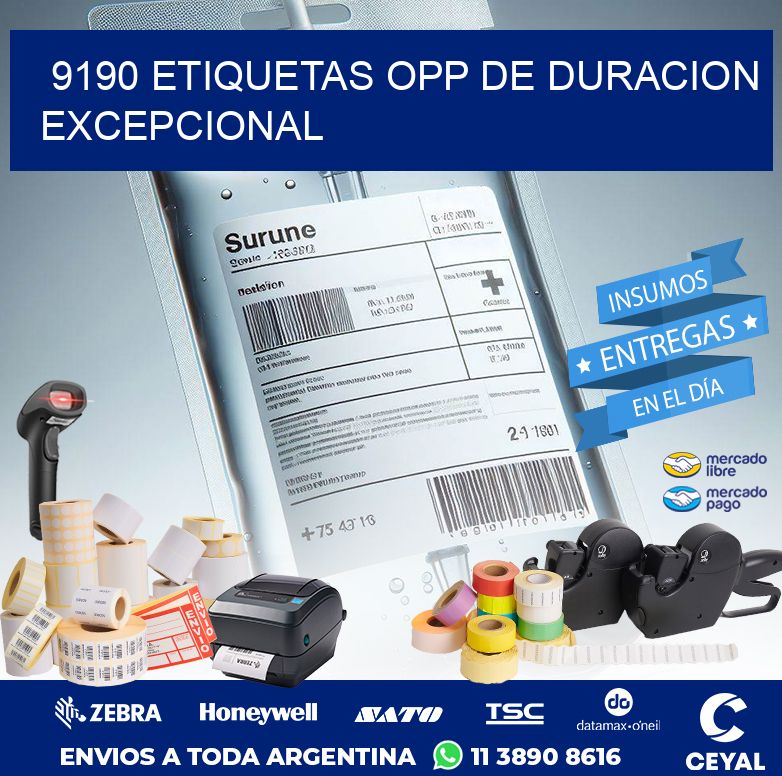 9190 ETIQUETAS OPP DE DURACION EXCEPCIONAL