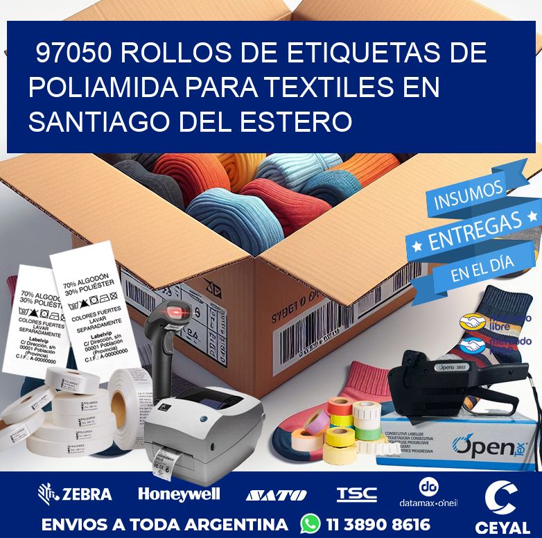 97050 ROLLOS DE ETIQUETAS DE POLIAMIDA PARA TEXTILES EN SANTIAGO DEL ESTERO