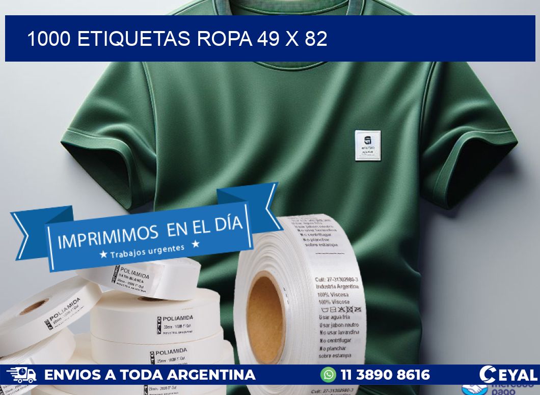 1000 ETIQUETAS ROPA 49 x 82