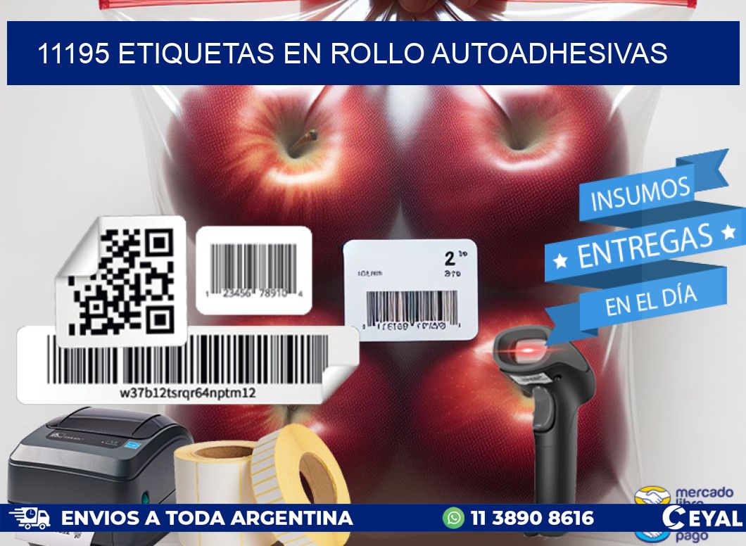 11195 ETIQUETAS EN ROLLO AUTOADHESIVAS