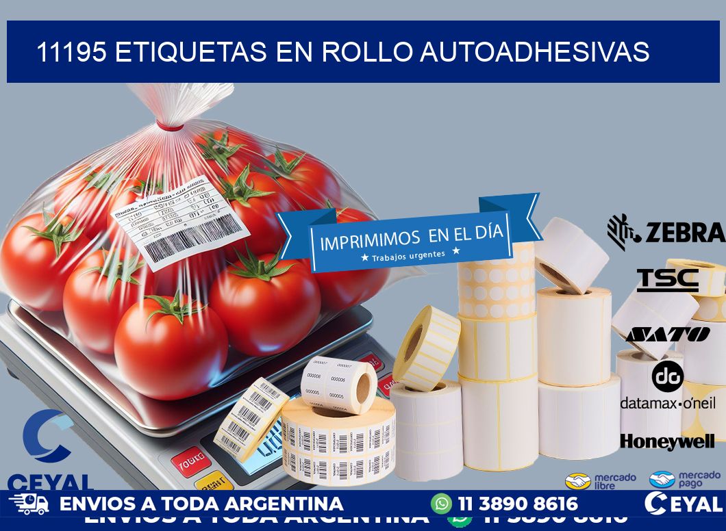 11195 ETIQUETAS EN ROLLO AUTOADHESIVAS
