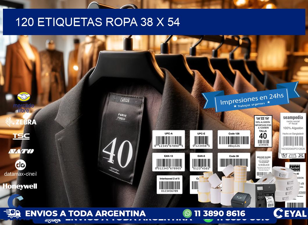 120 ETIQUETAS ROPA 38 x 54