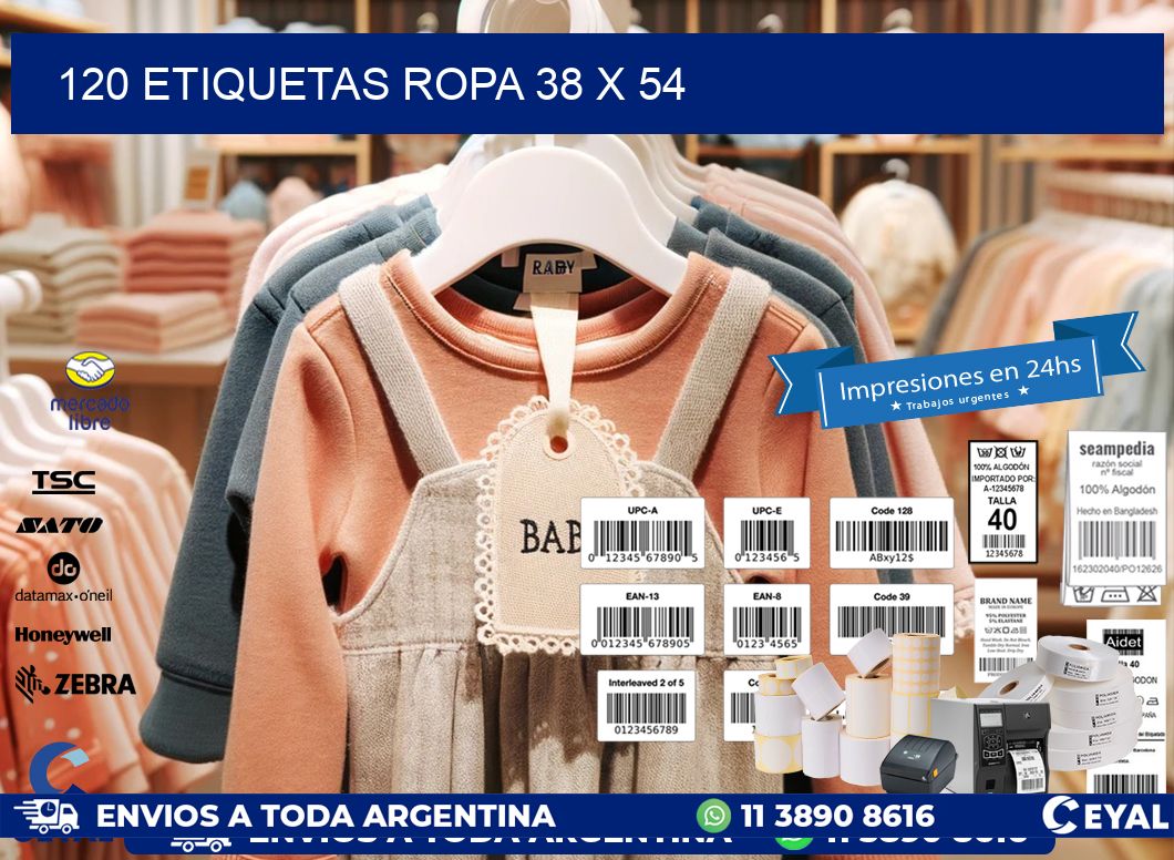 120 ETIQUETAS ROPA 38 x 54