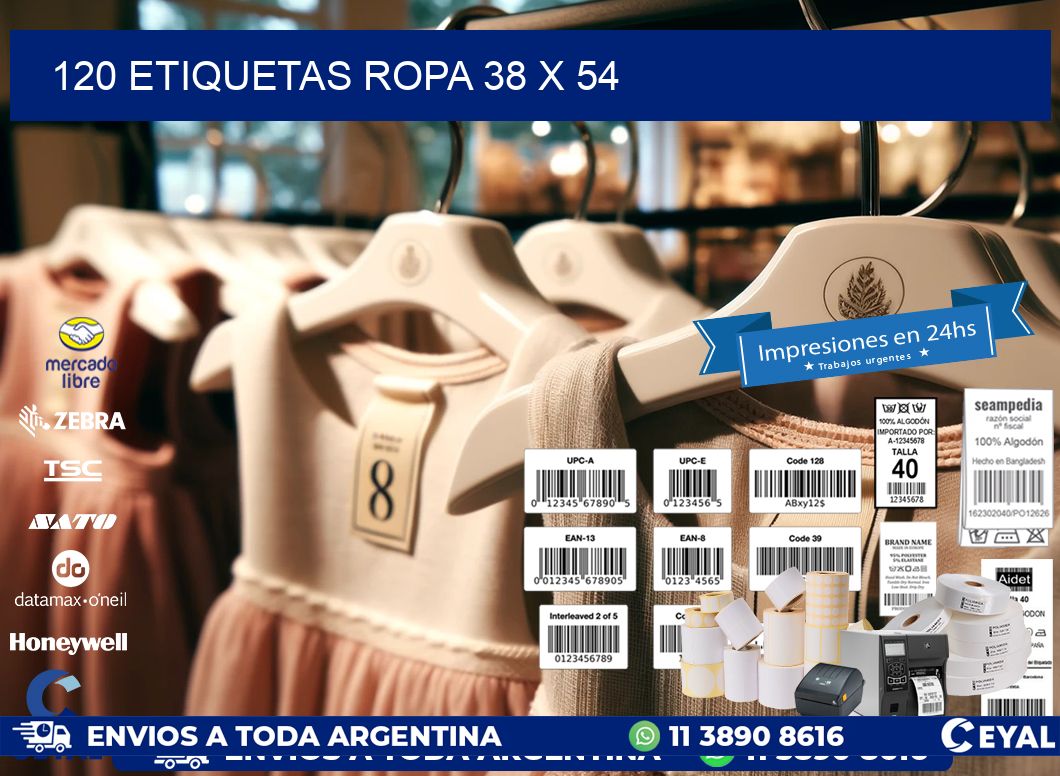 120 ETIQUETAS ROPA 38 x 54