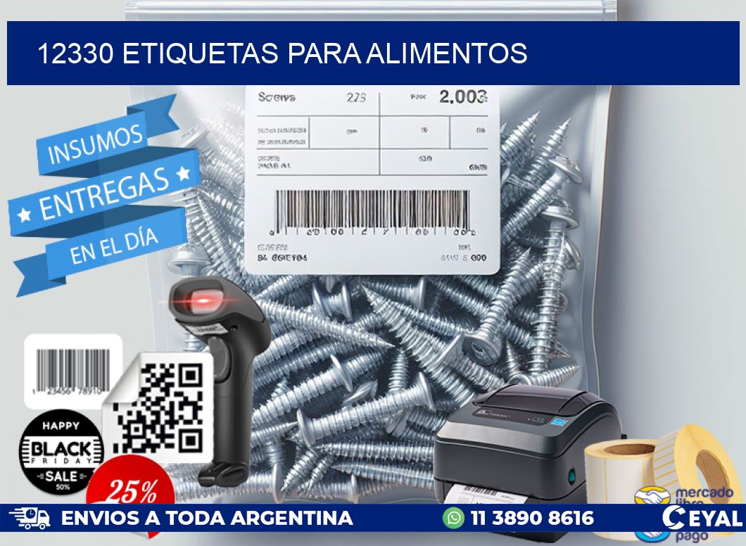 12330 ETIQUETAS PARA ALIMENTOS
