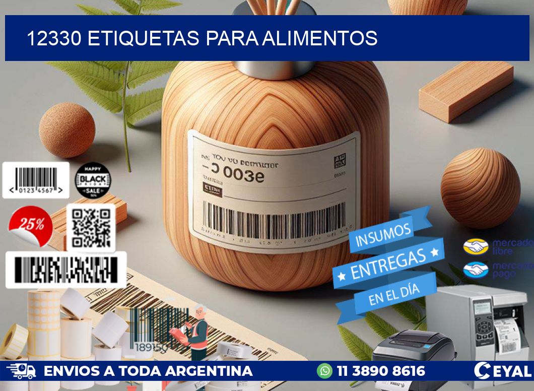 12330 ETIQUETAS PARA ALIMENTOS