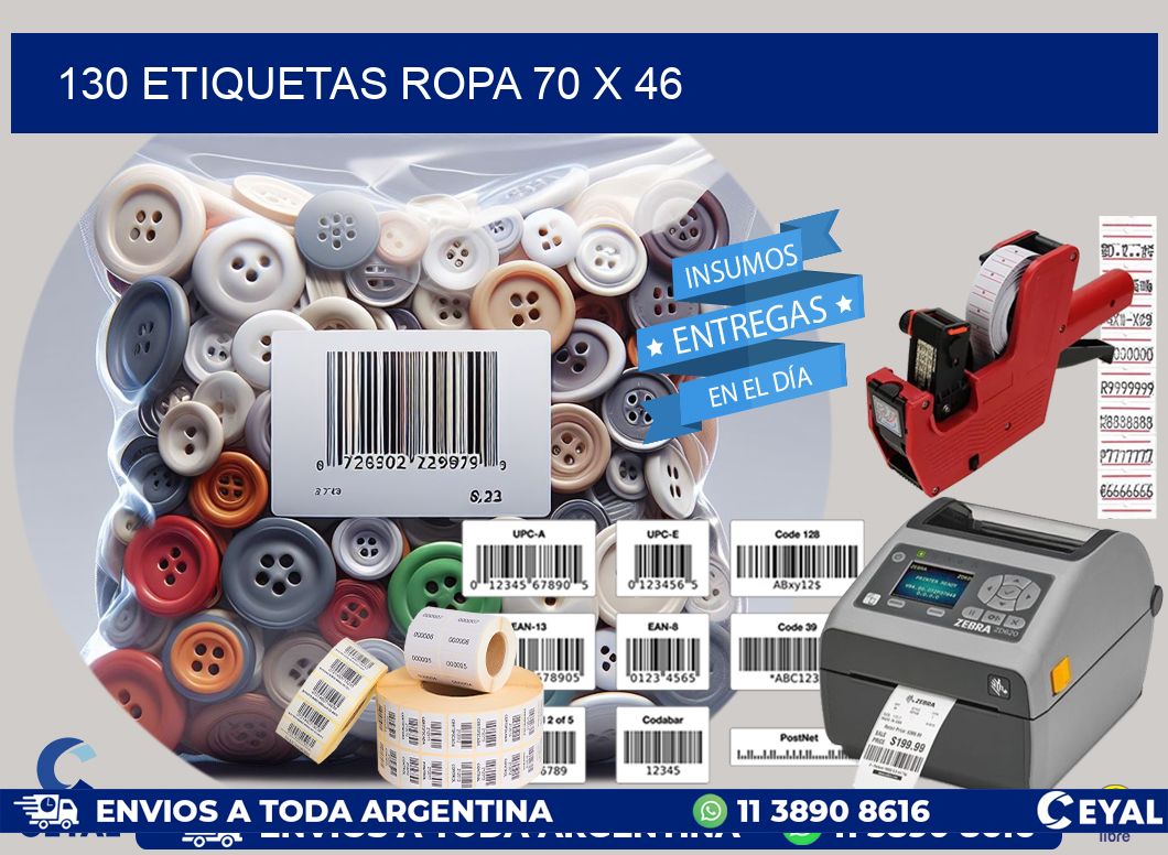 130 ETIQUETAS ROPA 70 x 46