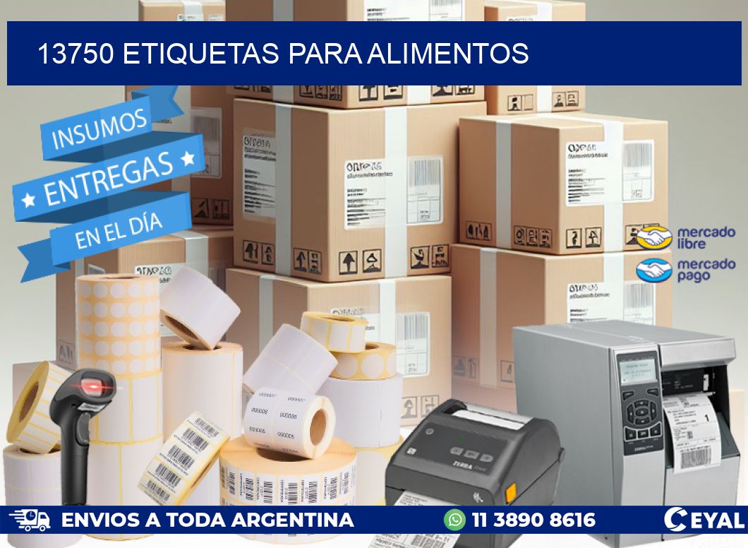 13750 ETIQUETAS PARA ALIMENTOS