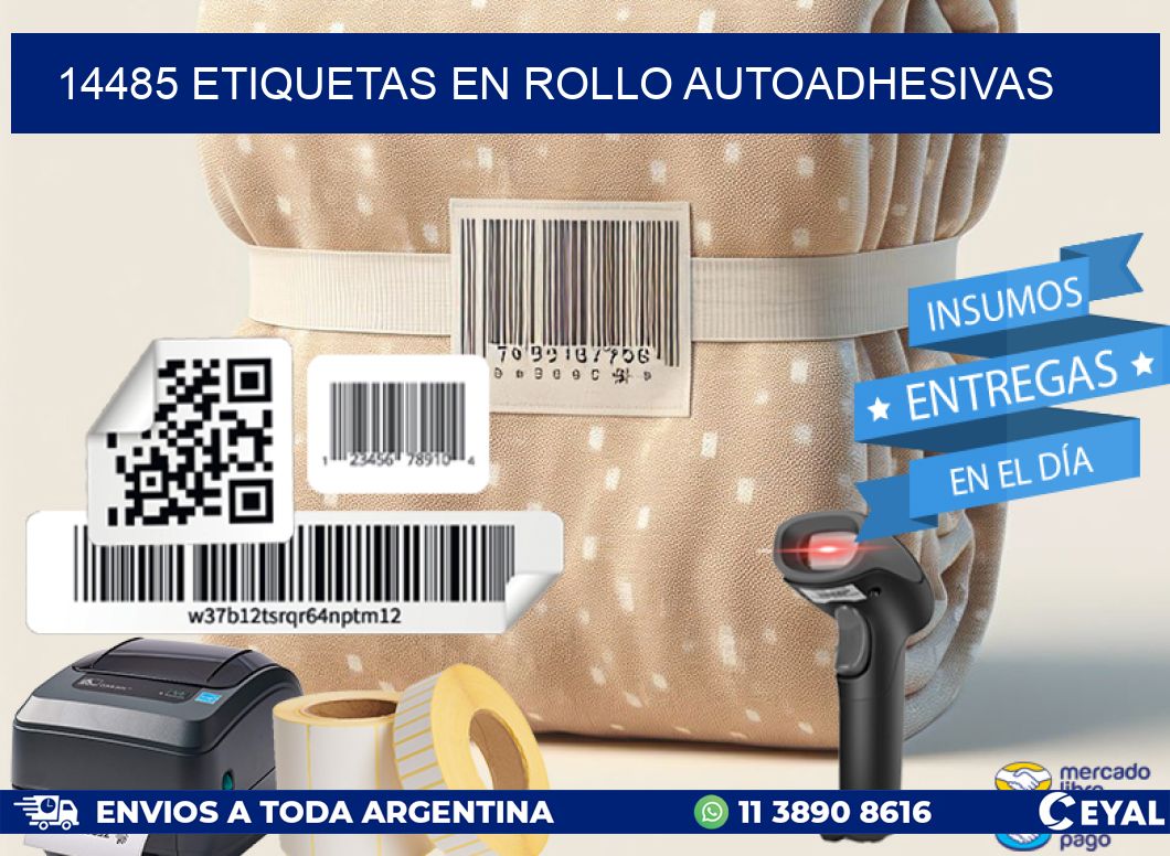 14485 ETIQUETAS EN ROLLO AUTOADHESIVAS