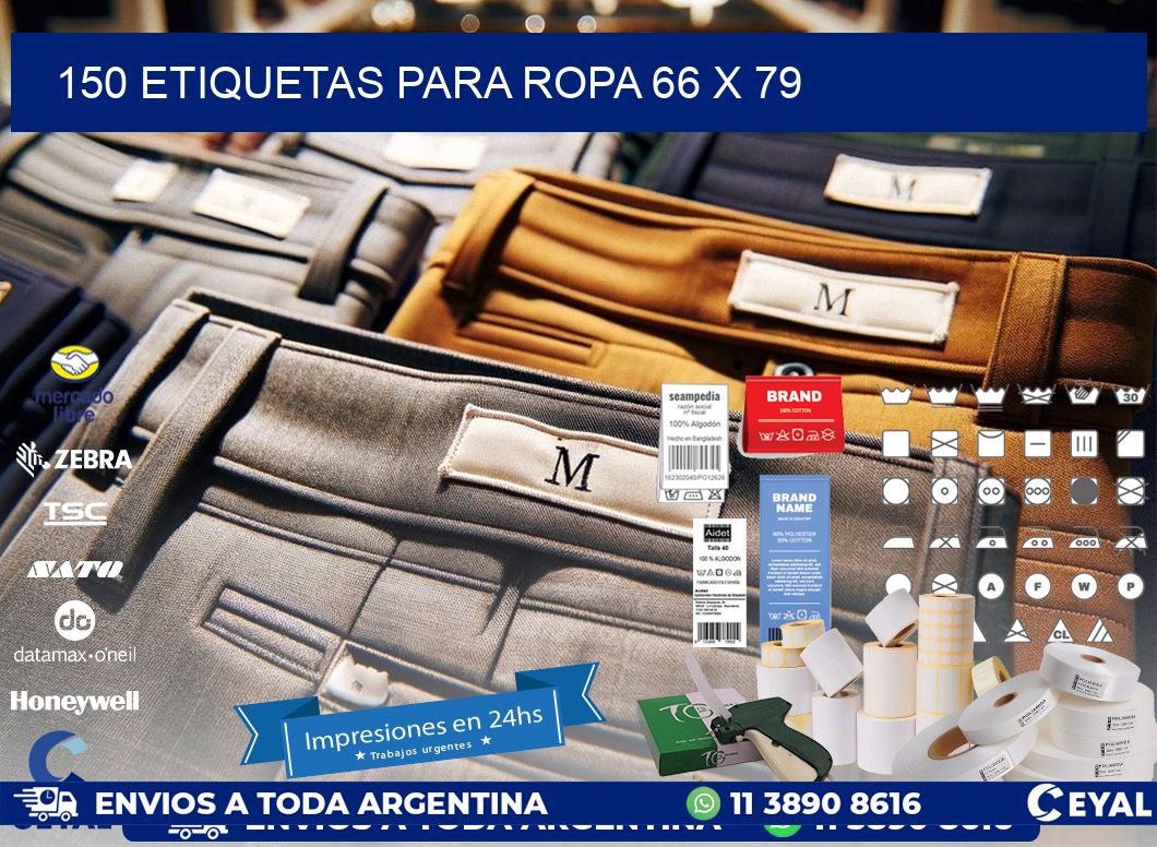 150 ETIQUETAS PARA ROPA 66 x 79