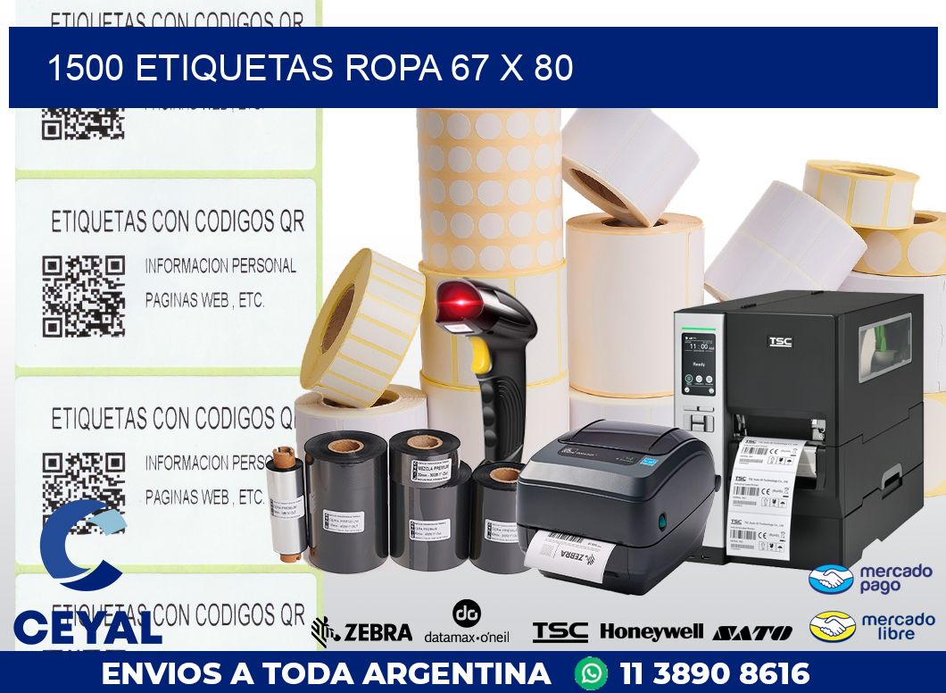 1500 ETIQUETAS ROPA 67 x 80