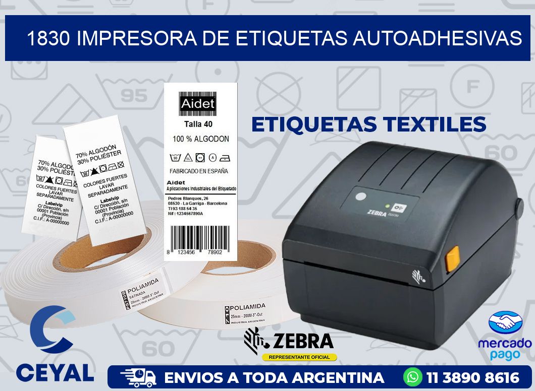 1830 IMPRESORA DE ETIQUETAS AUTOADHESIVAS
