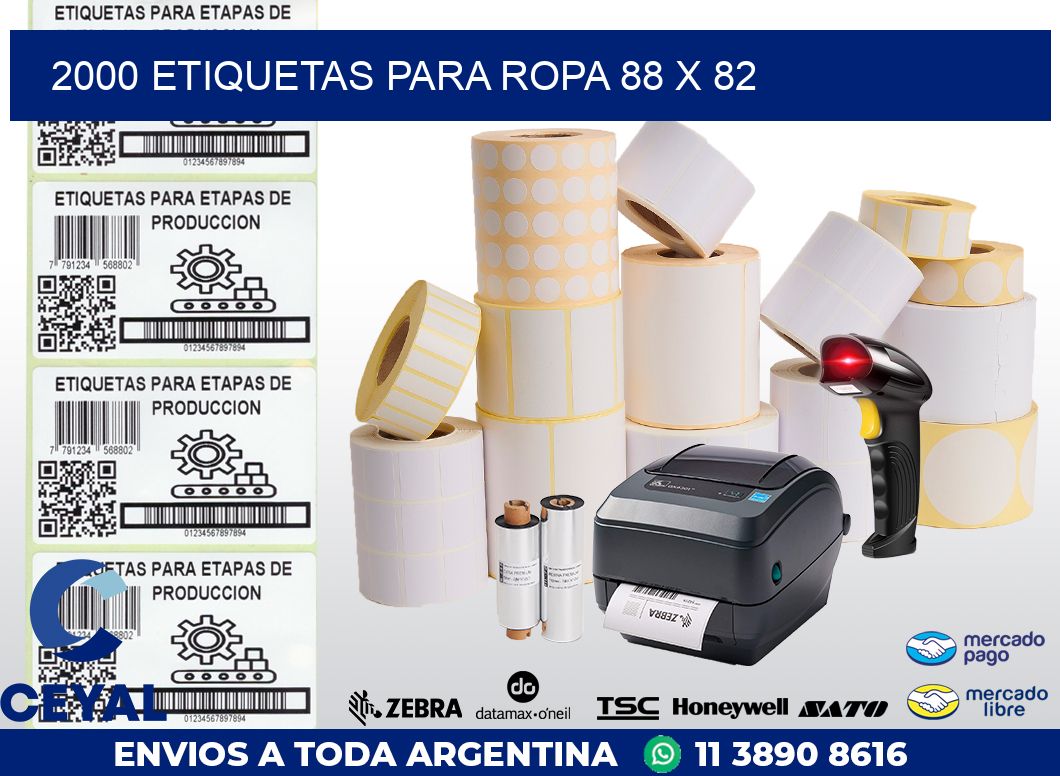 2000 ETIQUETAS PARA ROPA 88 x 82