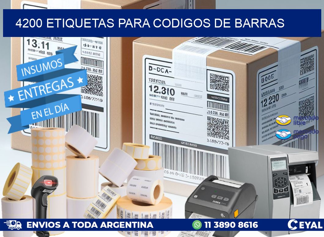 4200 ETIQUETAS PARA CODIGOS DE BARRAS