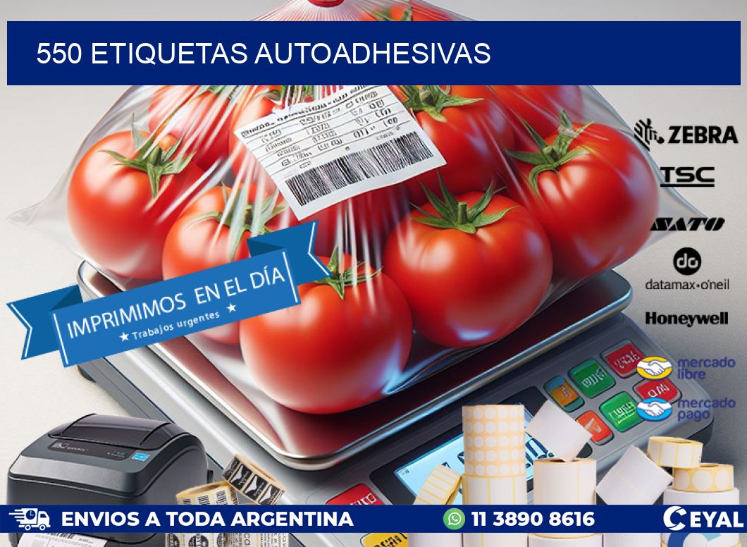 550 ETIQUETAS AUTOADHESIVAS