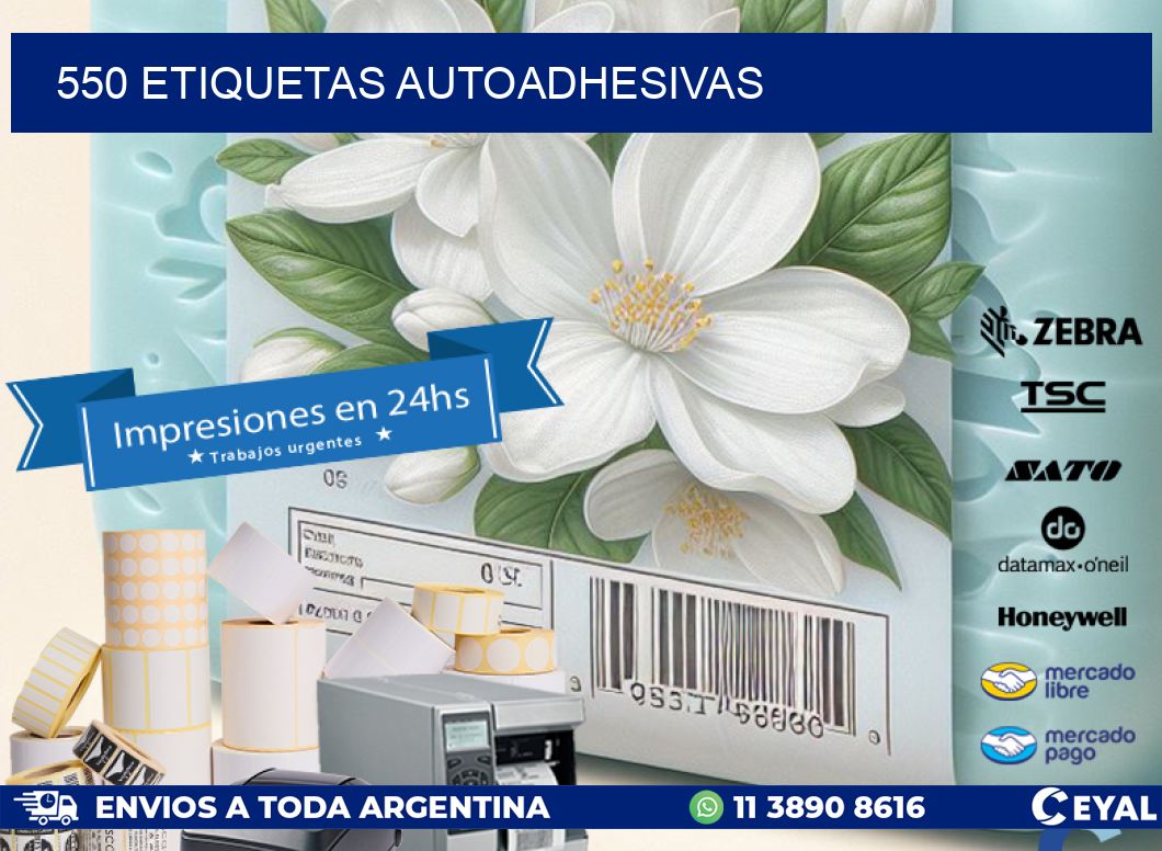 550 ETIQUETAS AUTOADHESIVAS