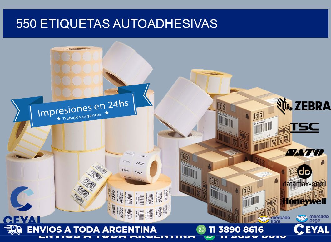 550 ETIQUETAS AUTOADHESIVAS
