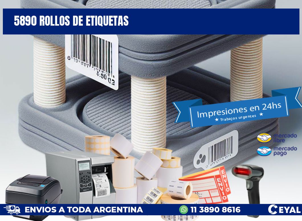 5890 ROLLOS DE ETIQUETAS