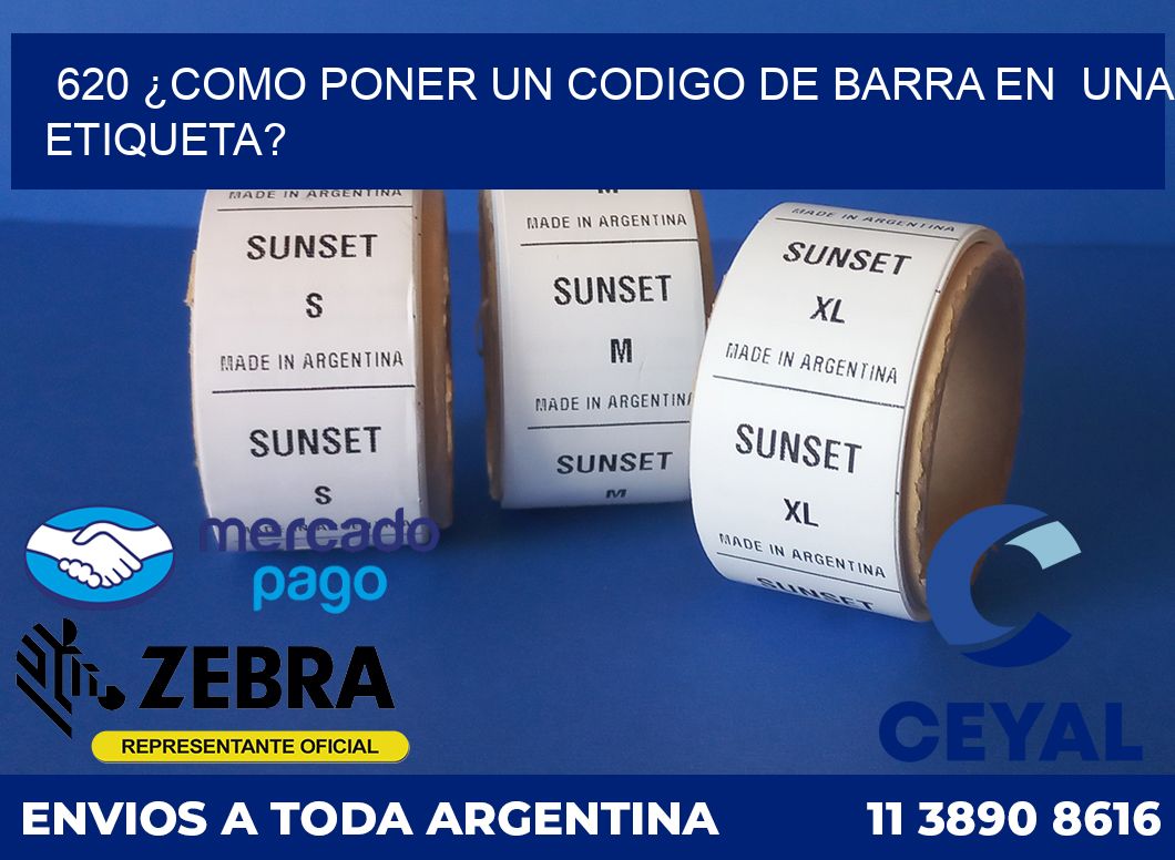 620 ¿COMO PONER UN CODIGO DE BARRA EN  UNA ETIQUETA?