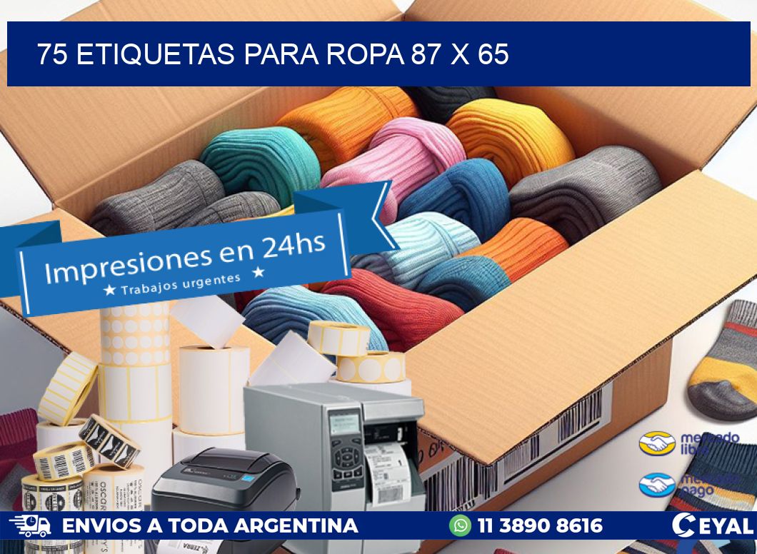 75 ETIQUETAS PARA ROPA 87 x 65