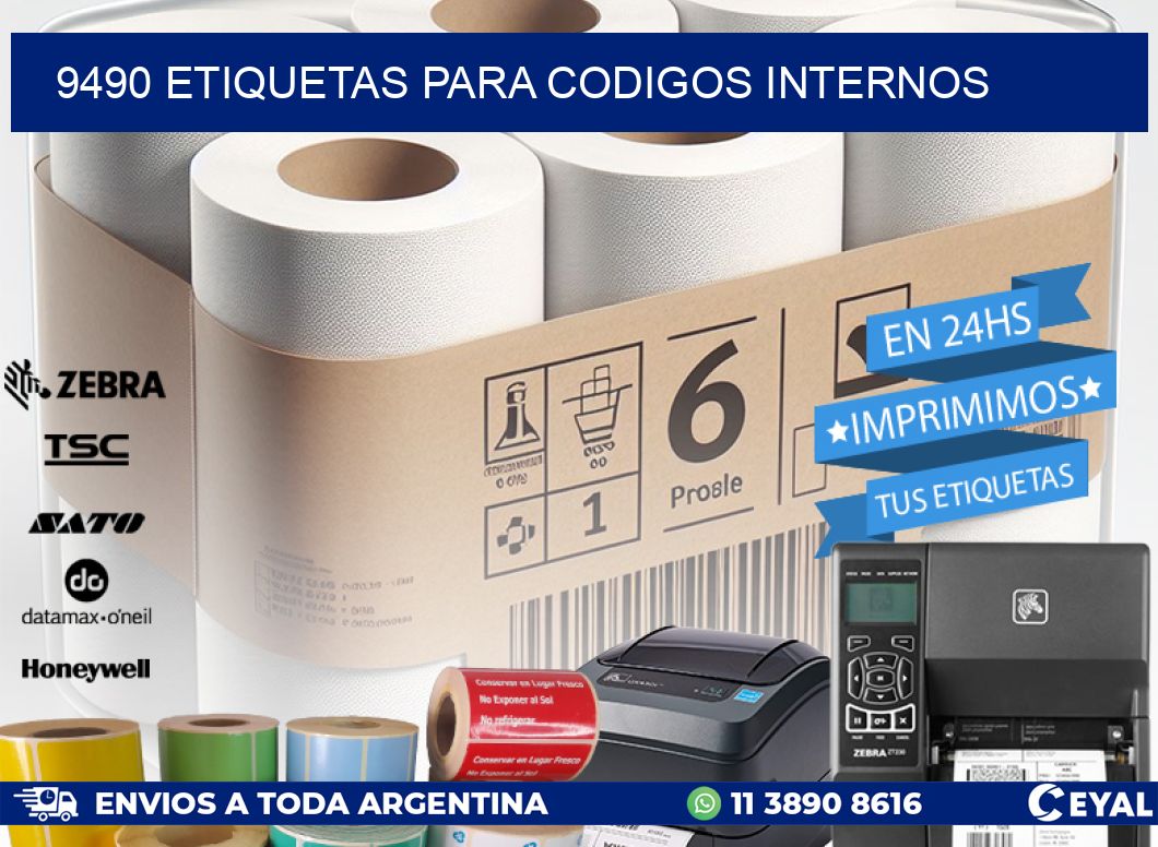 9490 ETIQUETAS PARA CODIGOS INTERNOS