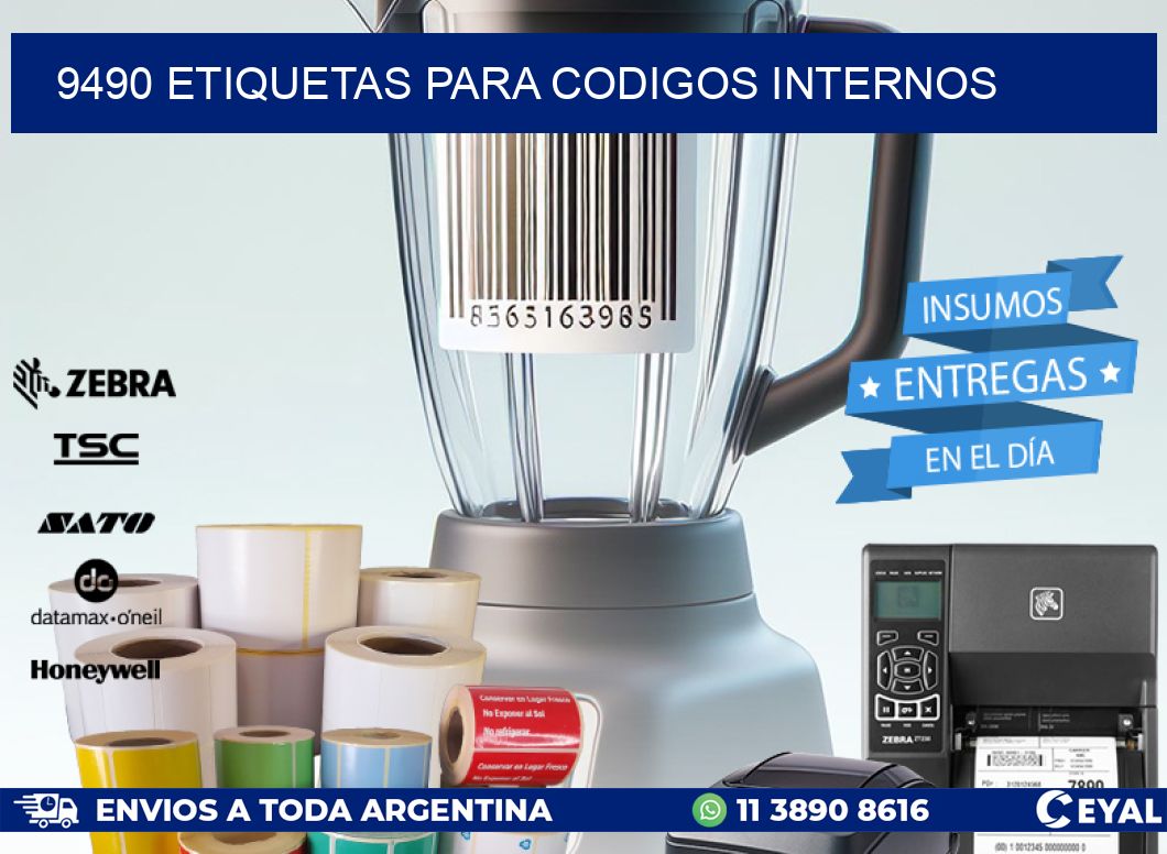 9490 ETIQUETAS PARA CODIGOS INTERNOS