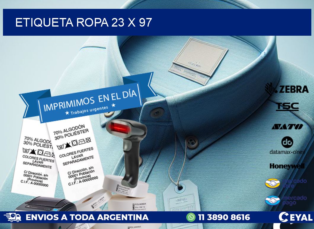 ETIQUETA ROPA 23 x 97