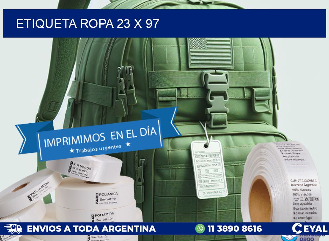 ETIQUETA ROPA 23 x 97